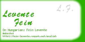 levente fein business card